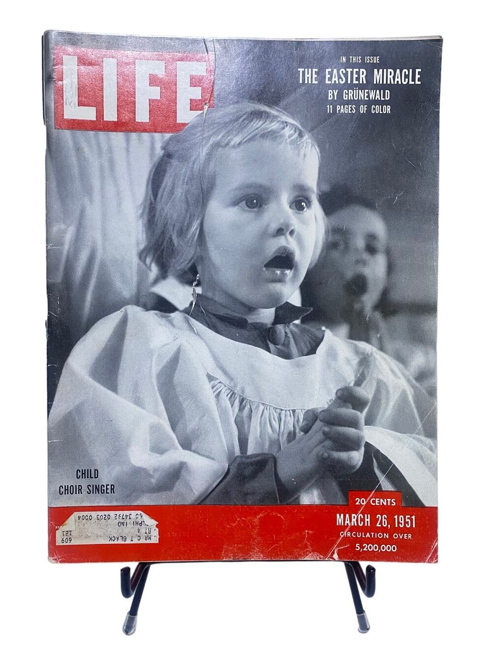 LIFE Magazine March 26 1951 Child Choir Singer Karen Pine Cover Vintage